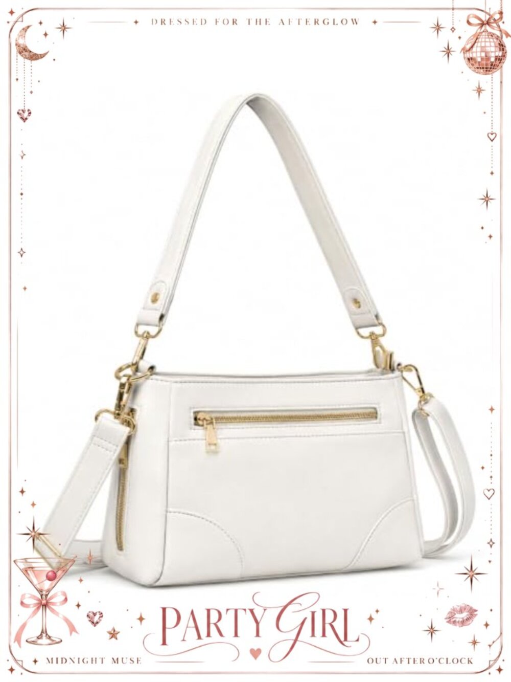 Faux Leather Hobo Bag Crossbody Shoulder Purse 7-Pocket Women